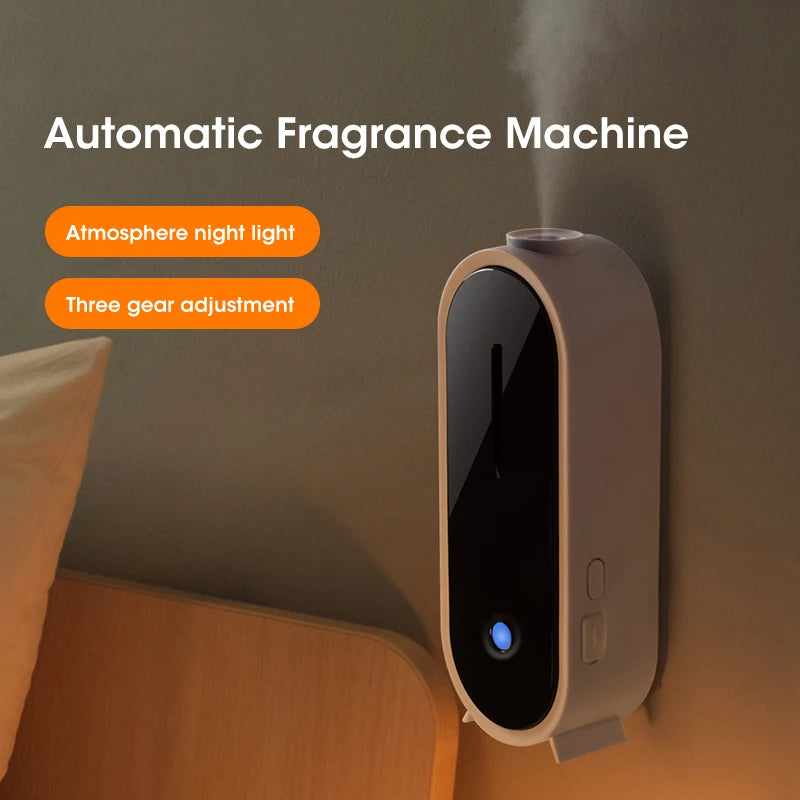 Automatic Fragrance Sprayer - USB Ambient Light, Wall-Mounted Aromatherapy Machine for Home & Commercial Use