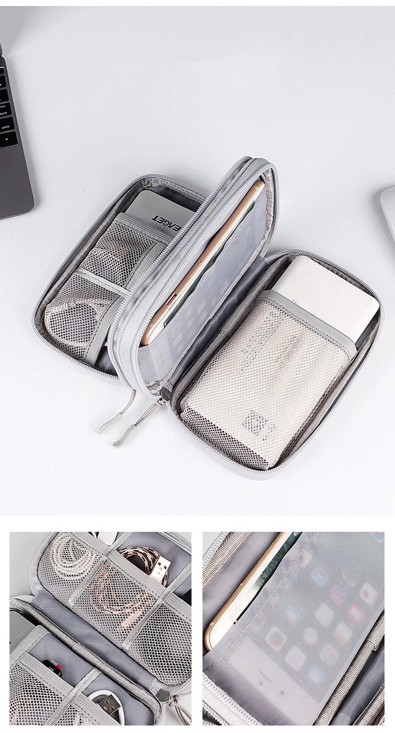 Waterproof Travel Cable Organizer Bag – Portable Digital Storage Pouch for Electronic Accessories