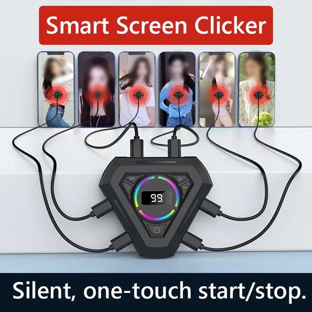 Mobile Phone Screen Auto Clicker – Adjustable Speed Silent Tapper for Games, Live Broadcasts & Likes Rewards