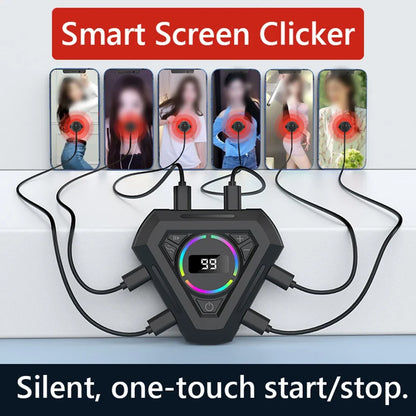 Mobile Phone Screen Auto Clicker – Adjustable Speed Silent Tapper for Games, Live Broadcasts & Likes Rewards