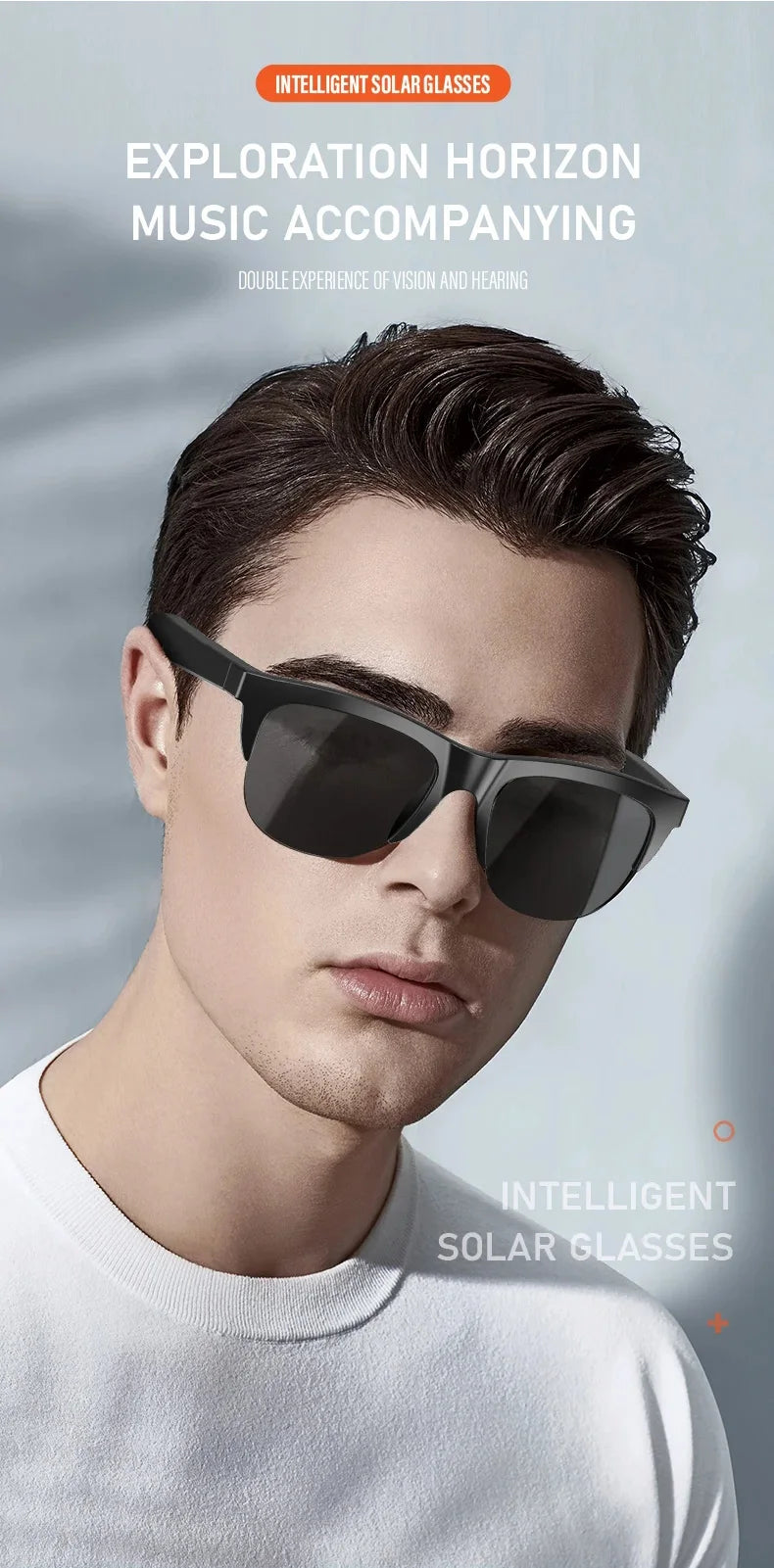 Smart Bluetooth V5.3 Sunglasses with HIFI Headphones – Outdoor Sports UV Glasses for Men & Women