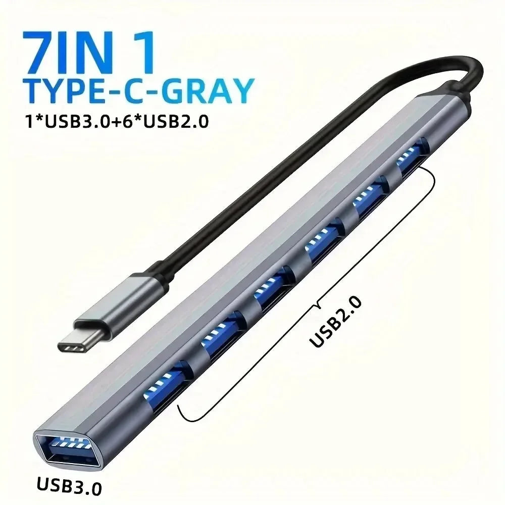 8-in-1 USB-C Hub – Type-C 3.1 to 4K HDMI Adapter with RJ45, SD/TF Card Reader & PD Fast Charging for MacBook & Laptops
