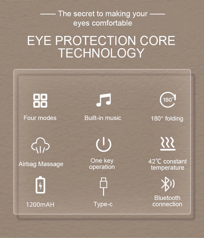 Newest Visible Eye Massager | Smart Airbag Compression Glasses with Bluetooth Music for Better Sleep