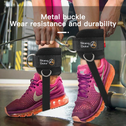 1PC Padded Ankle Straps: Double D-Ring Fitness Ankle Cuffs for Cable Machines - Gym Workout Leg Extensions