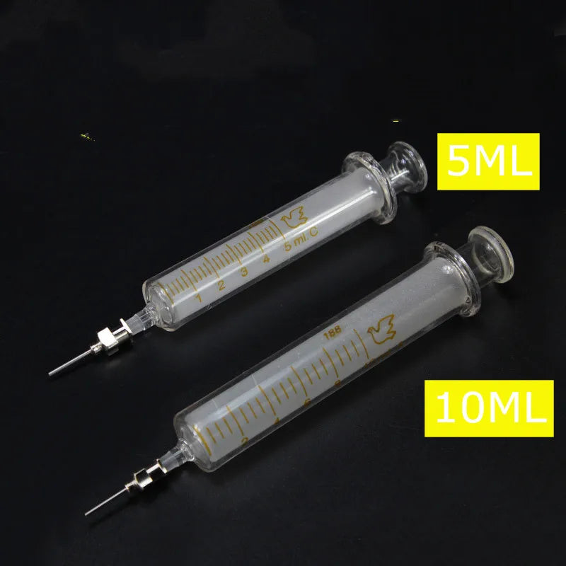 RELIFE 5ml/10ml Glass Flux Syringe – Precision Metal Needle BGA PCB Soldering & Mobile Phone Repair Tool