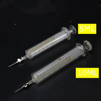 RELIFE 5ml/10ml Glass Flux Syringe – Precision Metal Needle BGA PCB Soldering & Mobile Phone Repair Tool
