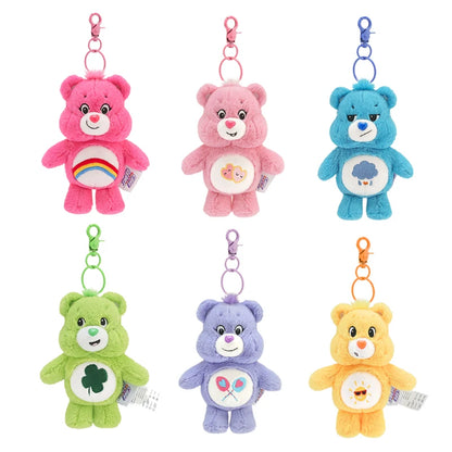 Care Bears Rainbow Plush Keychain - Kawaii Sound Toy Bag Charm & Birthday or Christmas Gift