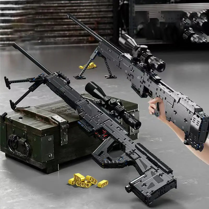 AWM, LR4, M416 & 95 Sniper Rifle Building Block Toy – Realistic Gun Model for Kids, Educational & Holiday Gift