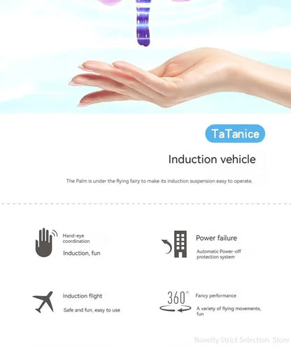Rotating Luminous Helicopter Doll Toy — Gesture Control Flying Dancing Plane for Kids