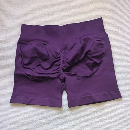 Women’s Gym Impact Running Shorts — Seamless Scrunch Butt Biker & Yoga Athletic Leggings