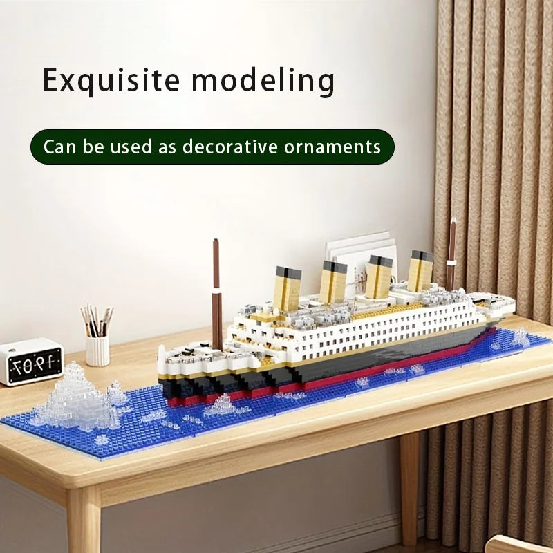 Titanic Building Block Model - Giant Cruise Ship Assembly Puzzle Toy for Kids & Collectors
