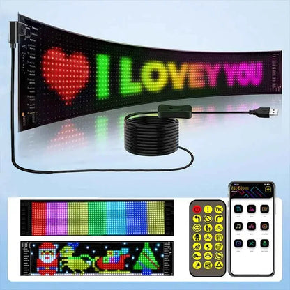 LED Matrix Pixel Panel – Scrolling Bright Advertising Sign with Flexible USB & Bluetooth App Control