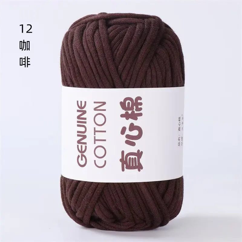 50g Genuine Cotton Yarn - Easy-to-Use Crochet Yarn for Beginners, Hand Knitting & DIY Projects (Scarves, Blankets, Hats, Clothes)