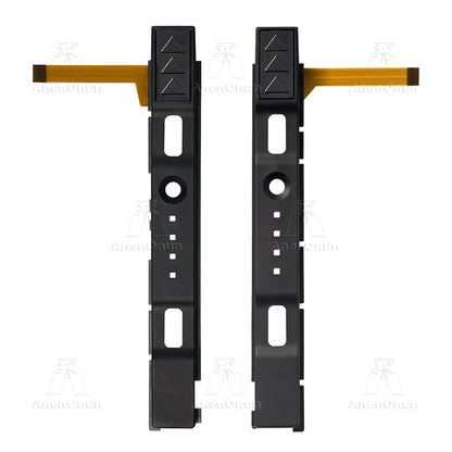 Switch JoyCon Slide Rail Repair Kit - Left & Right Replacement Rails with Sensor Flex Cable for Switch OLED Controllers