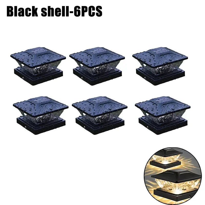Outdoor Solar Fence Light - Waterproof LED Villa Gate, Column & Pillar Lamp for House and Garden Decor