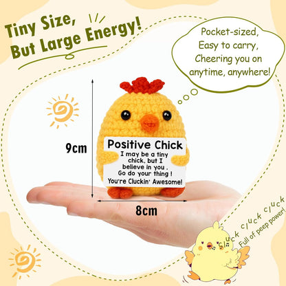 Positive Energy Crochet Doll — Handmade Knitted Plush Potato, Plant, Avocado, Bee & Animal Pocket Hug Emotional Support Gift