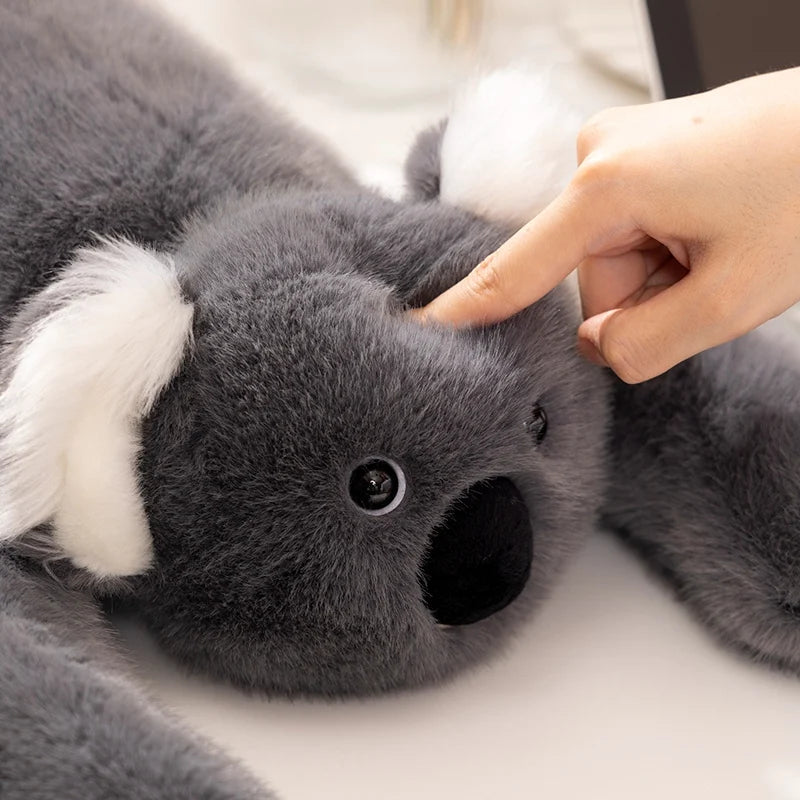 30-65cm Kawaii Forest Animal Plush Dolls – Soft Long-Arm Raccoon, Dinosaur, Sloth, Panda & Koala Pillow Toys for Home Decor