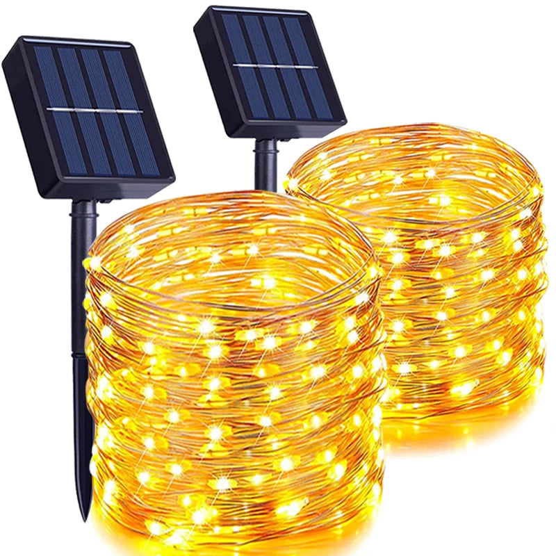 Solar LED String Lights - Waterproof Outdoor Garden, Patio & Christmas Decor