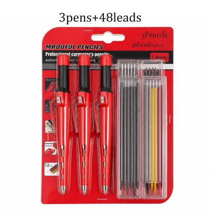 2.8mm Professional Carpenter Pencil Set - Deep-Hole Woodworking & Architectural Marking Tool