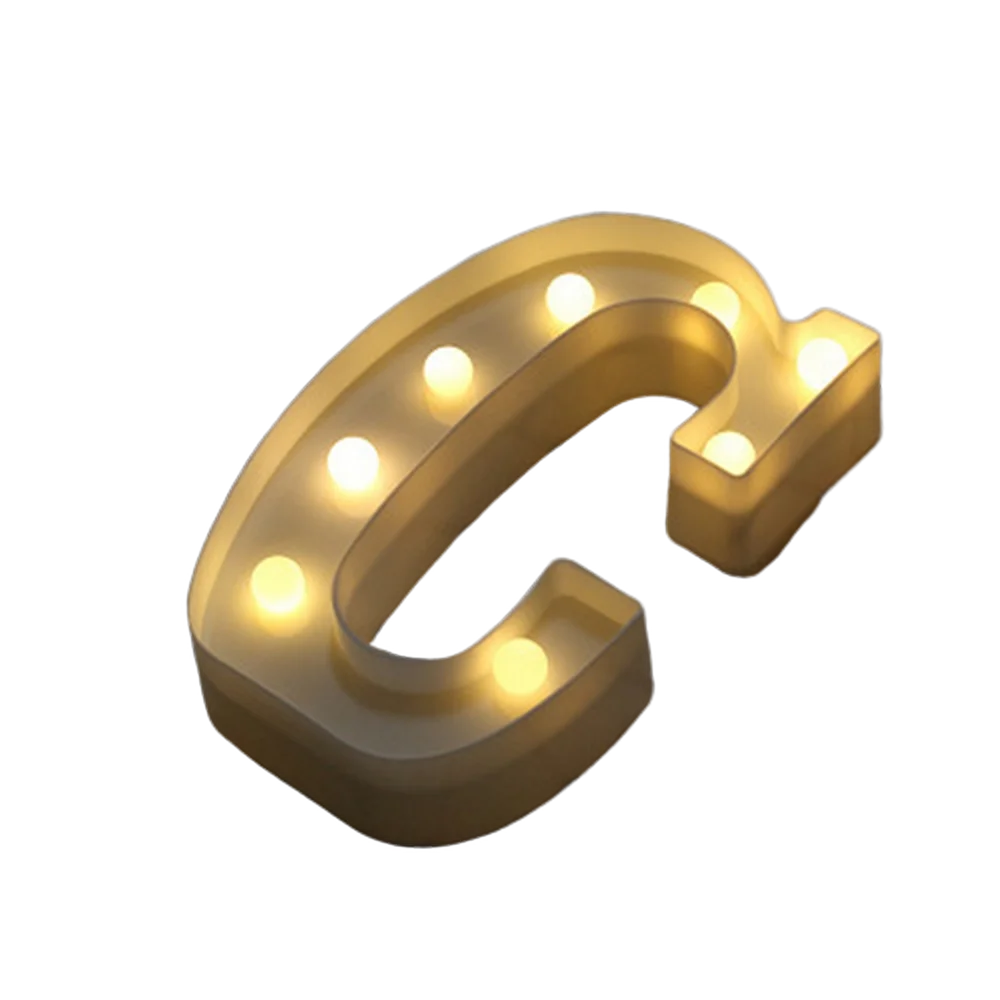 LED Number & Letter Night Light - Luminous A-Z Alphabet & 0-9 Lamp for Party and Wedding Decor