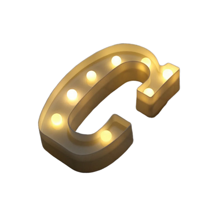 LED Number & Letter Night Light - Luminous A-Z Alphabet & 0-9 Lamp for Party and Wedding Decor