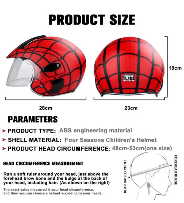 Child Motorcycle Helmet (3-9 Years) – ABS Unisex Safety Motocross & ATV Cross Helmet for Bicycle & Downhill Riding