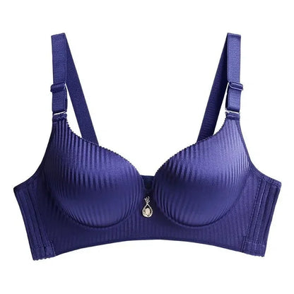 Women's 8CM Wireless Push-Up Bra - Side-Smoothing Seamless Lift Bra for AA, A & B Cups