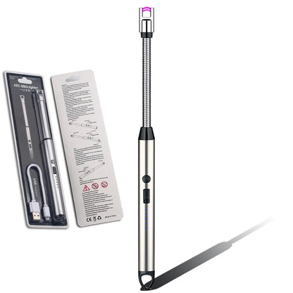 USB Rechargeable Windproof Arc Lighter – Electric Plasma Ignition Tool for Gas Stoves, Candles, BBQ & Outdoor Camping Use