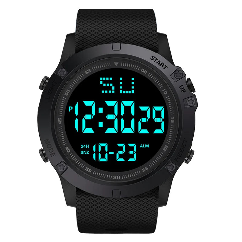 Men's Sport Watch – Multifunction Military Digital Watch, Waterproof, Luminous LED, Big Dial for Kids, Students, and Outdoors