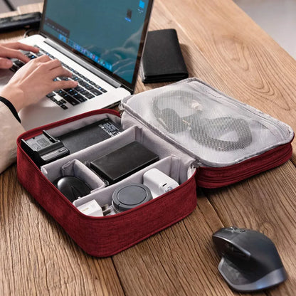 Portable Digital Storage Bag – Waterproof USB Cable Organizer Pouch for Electronics & Accessories