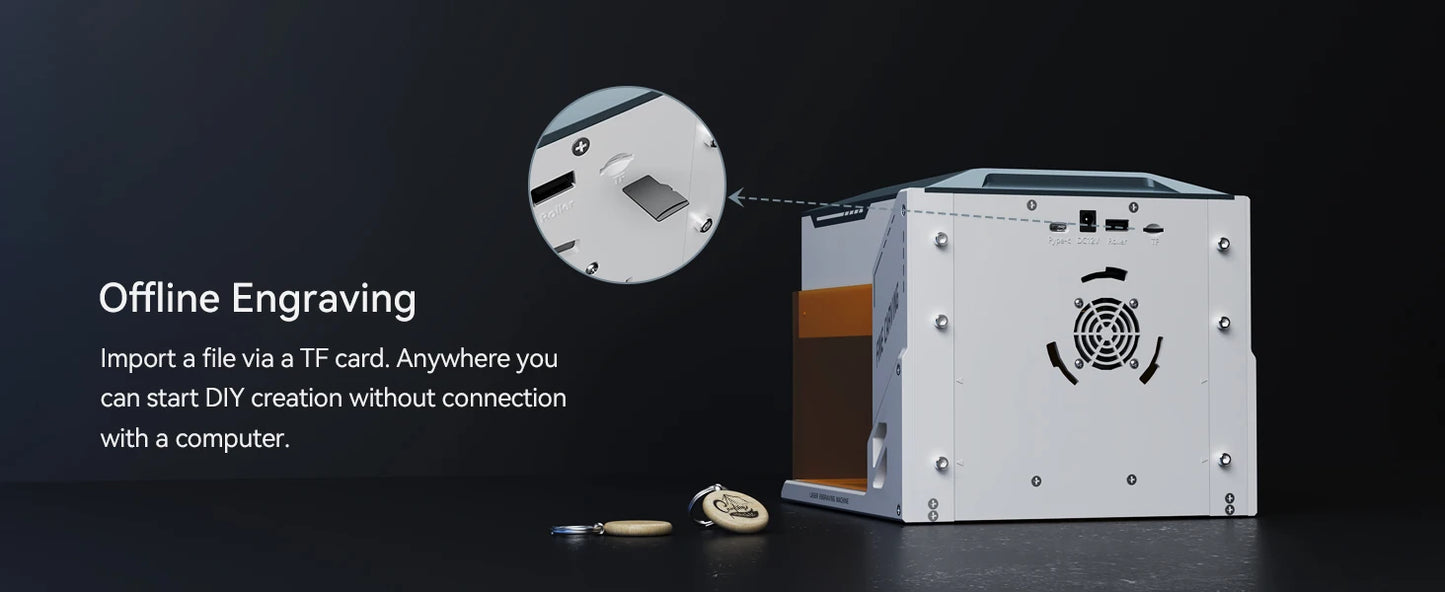 Wainlux K10 Mini Laser Engraver – 3000mW Bluetooth Upgrade for Woodworking, Engraving & Marking Machine
