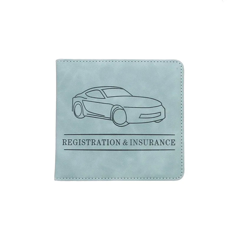 Car Registration & Insurance Holder – Leather Driving License Cover, Auto Documents Storage Bag & Credit Card Holder