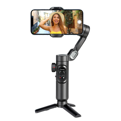 AOCHUAN 3-Axis Smartphone Gimbal - Handheld Stabilizer with Fill Light & Face Tracking for iPhone Android Vlogging