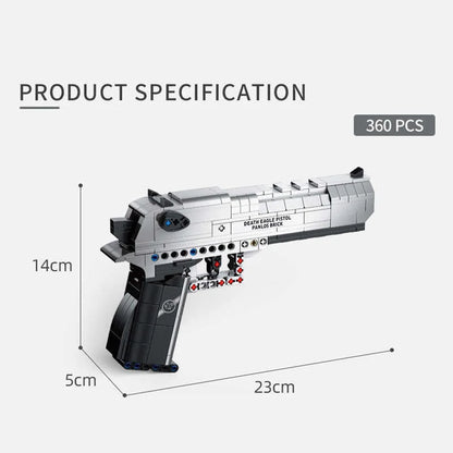 G18 Desert Eagle M1911 Pistol Gun Model – Military Series Building Blocks Toys for Kids and Boys