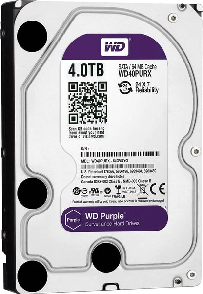 WD Purple 1TB 2TB 3TB 4TB 6TB Surveillance HDD 3.5" SATA III 6Gb/s 64MB Cache Hard Drive for CCTV DVR NVR