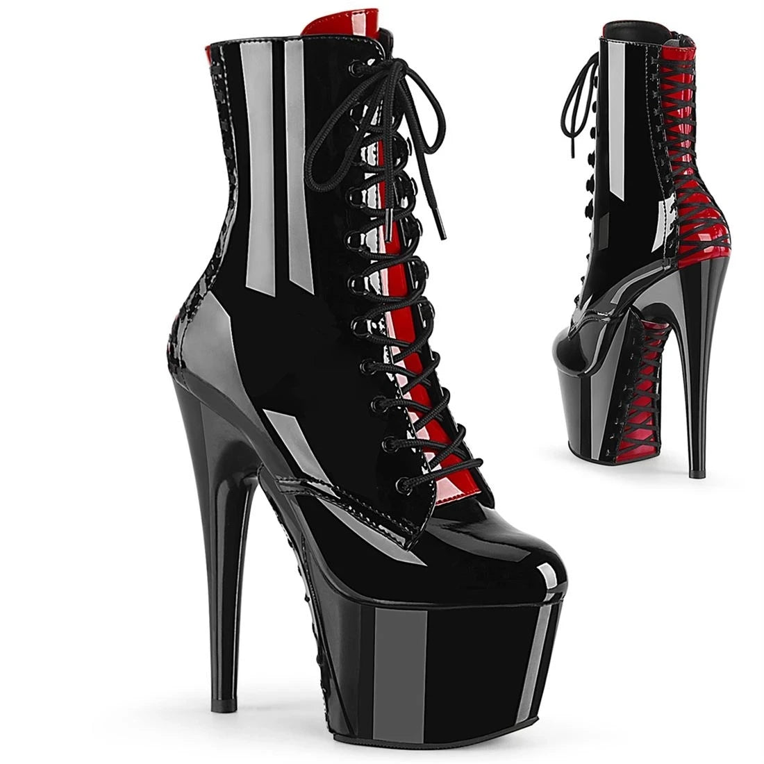 SDTRFT Women’s 17cm Platform Stiletto Ankle Boots - Thin High Heels Patent Leather Party & Wedding Shoes