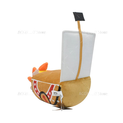 One Piece Plush Ship Toy — Thousand Sunny & Going Merry Soft Pillow for Kids, 21/37CM Birthday Gift