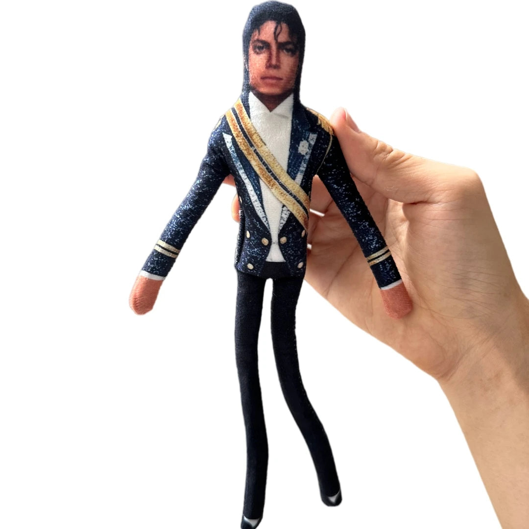 Michael Jackson Plush Figure - 2026 Cosplay Prop Doll with Movable Joints for Room Decor & Gifts