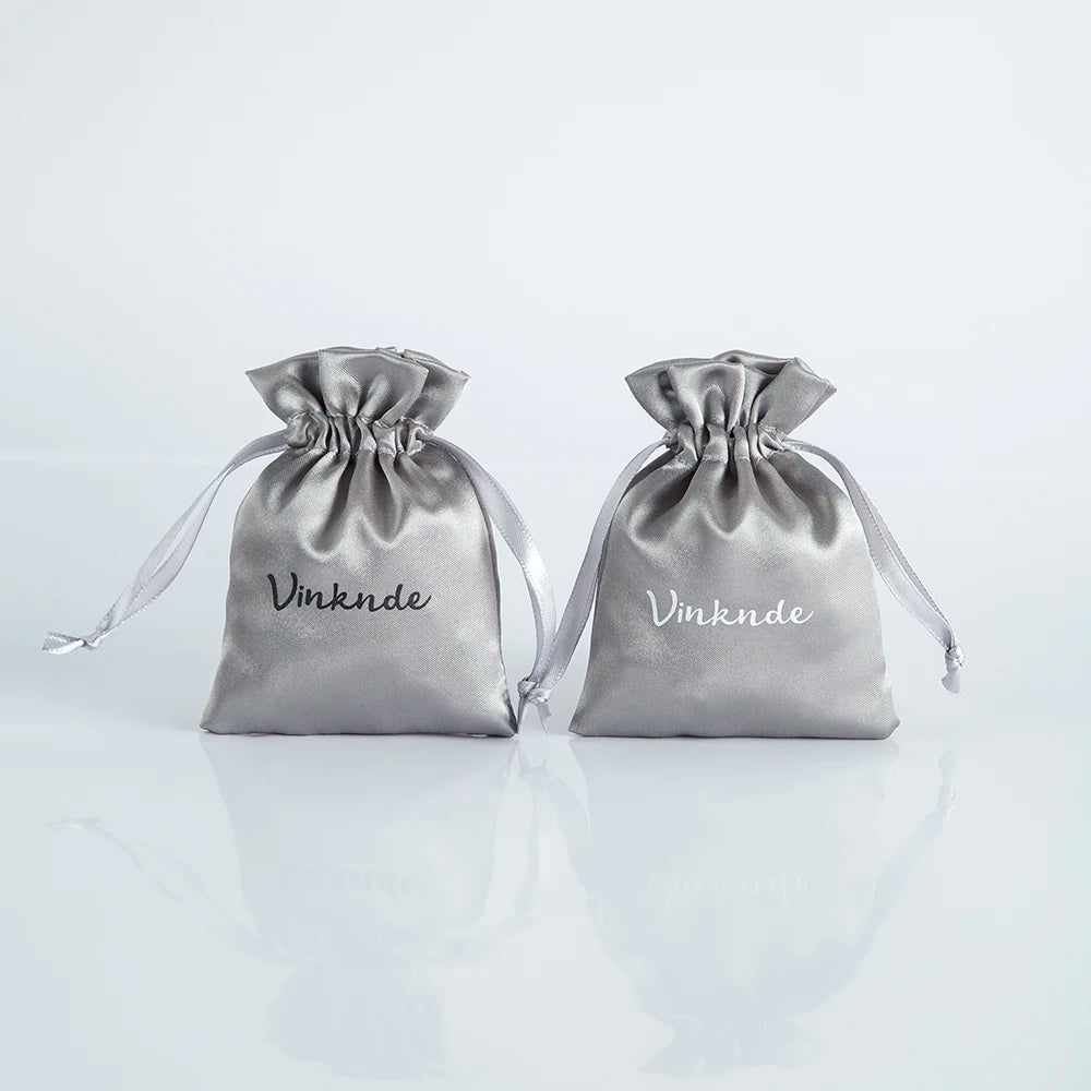 100PCS Silk Satin Jewelry Gift Bags – Drawstring Pouches for Necklace, Bracelet & Earrings, Wedding Party Favor & Christmas Gift Packaging, Custom Logo Ready