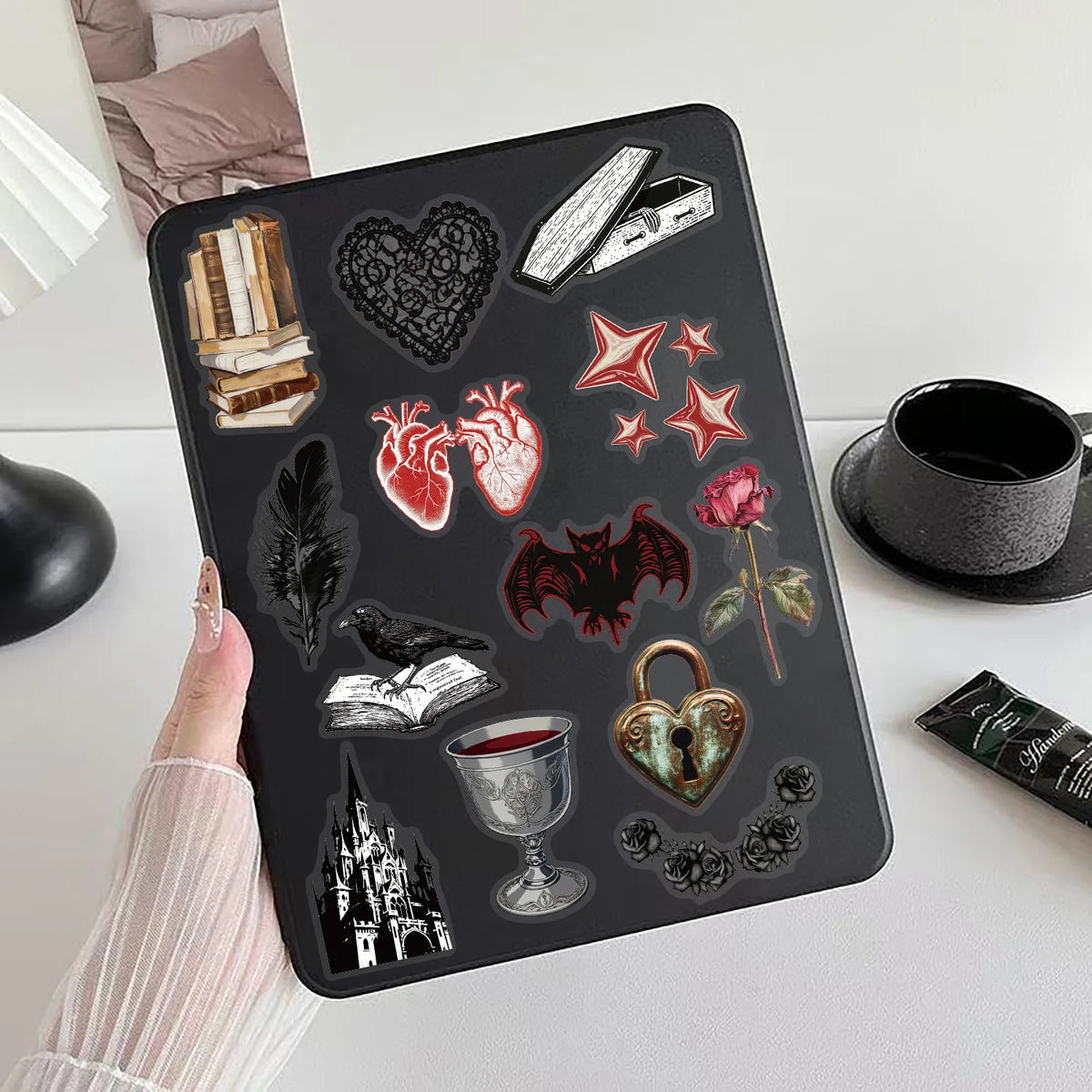 50-Piece Gothic Horror Stickers Set – Waterproof Spooky Decals for Phones, Helmets, Bikes, Laptops & Suitcases