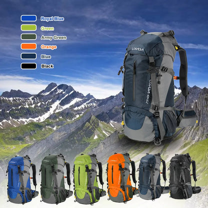 50L Waterproof Hiking Camping Backpack – Outdoor Travel Climbing Trekking Bag with Rain Cover