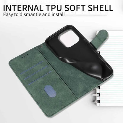 Leather Flip Wallet Case for Motorola Moto G & E Series (G13–G85, E13–E14) – Card Holder Stand Book Cover