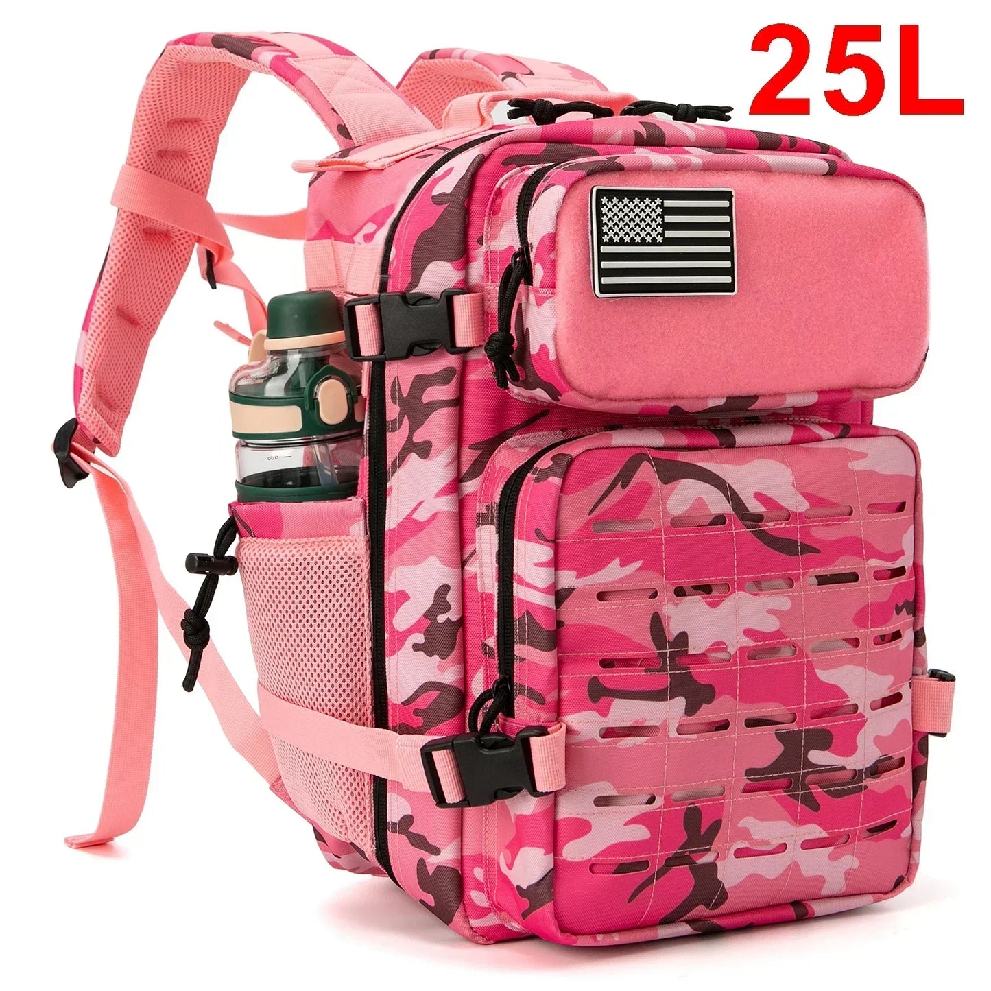 25L/45L Tactical Backpack for Men & Women – Outdoor Hiking Molle Daypack, School & Gym Rucksack with Dual Cup Holders