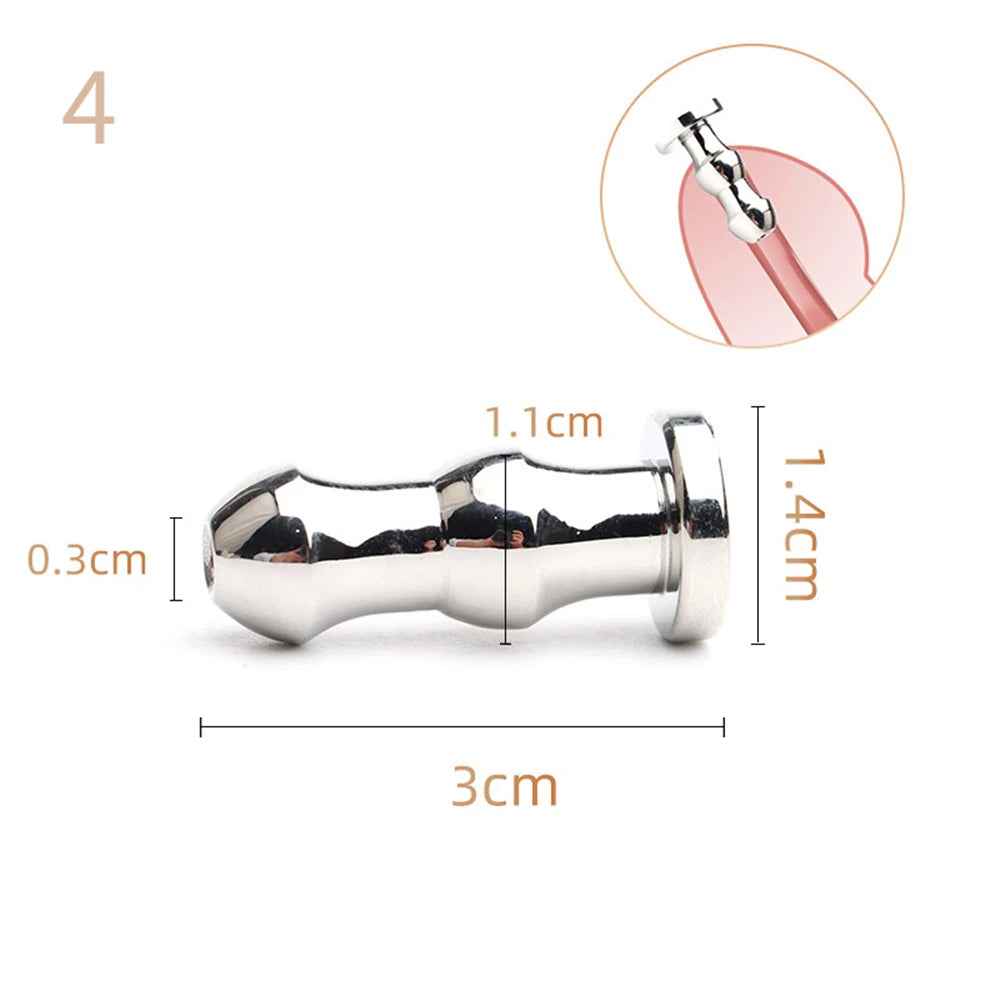 28-Piece Stainless Steel Urethral Sound Set – Hollow Urethra Dilator & Male Stimulation Chastity Toy