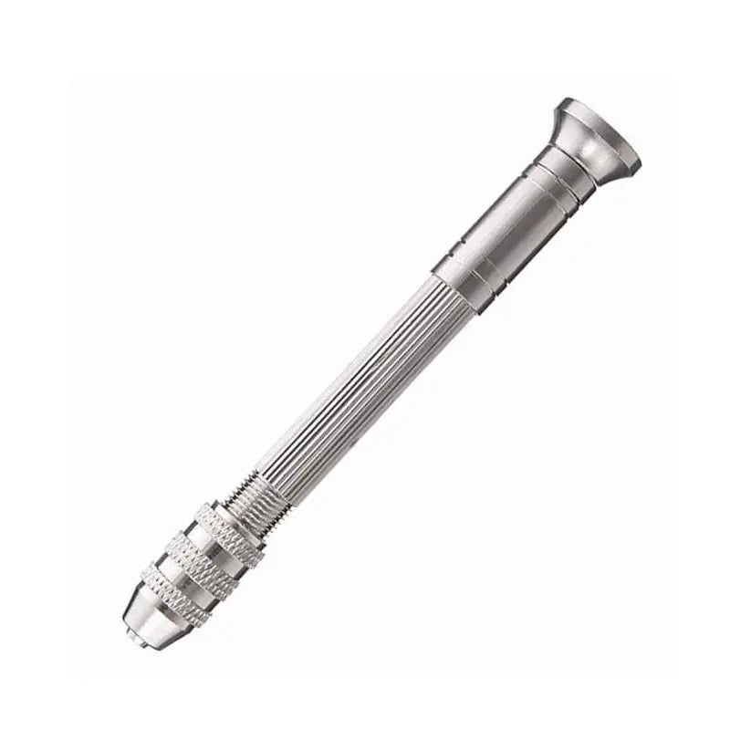 Mini Aluminum Hand Drill with Keyless Chuck – HSS Steel Twist Drill Bit for Woodworking & Manual Drilling