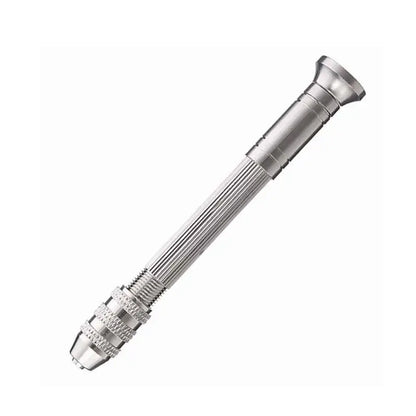 Mini Aluminum Hand Drill with Keyless Chuck – HSS Steel Twist Drill Bit for Woodworking & Manual Drilling