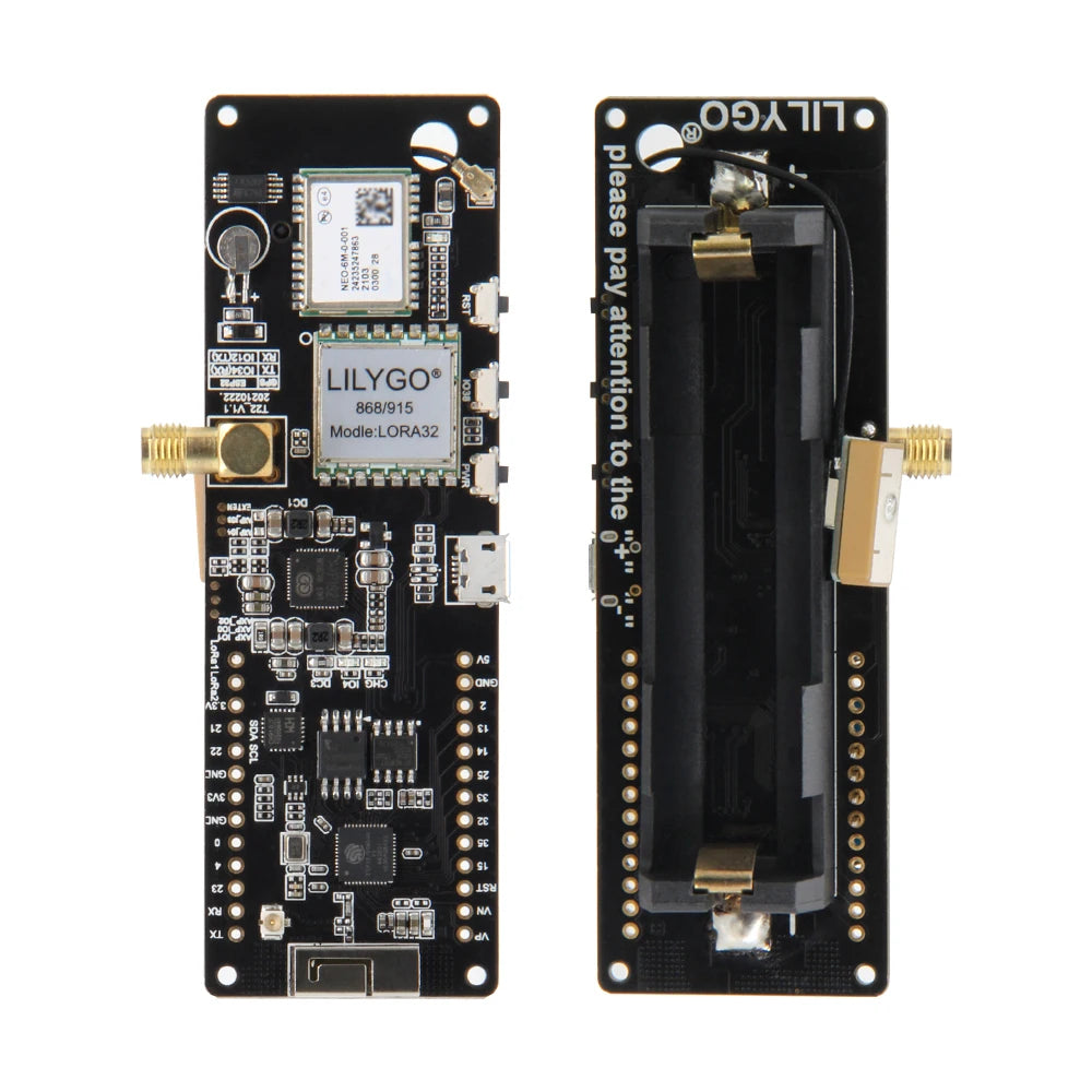LILYGO TTGO T-Beam V1.2 Meshtastic LoRa Development Board - ESP32 GPS WiFi BLE OLED 433/868/915/923MHz with AXP2101