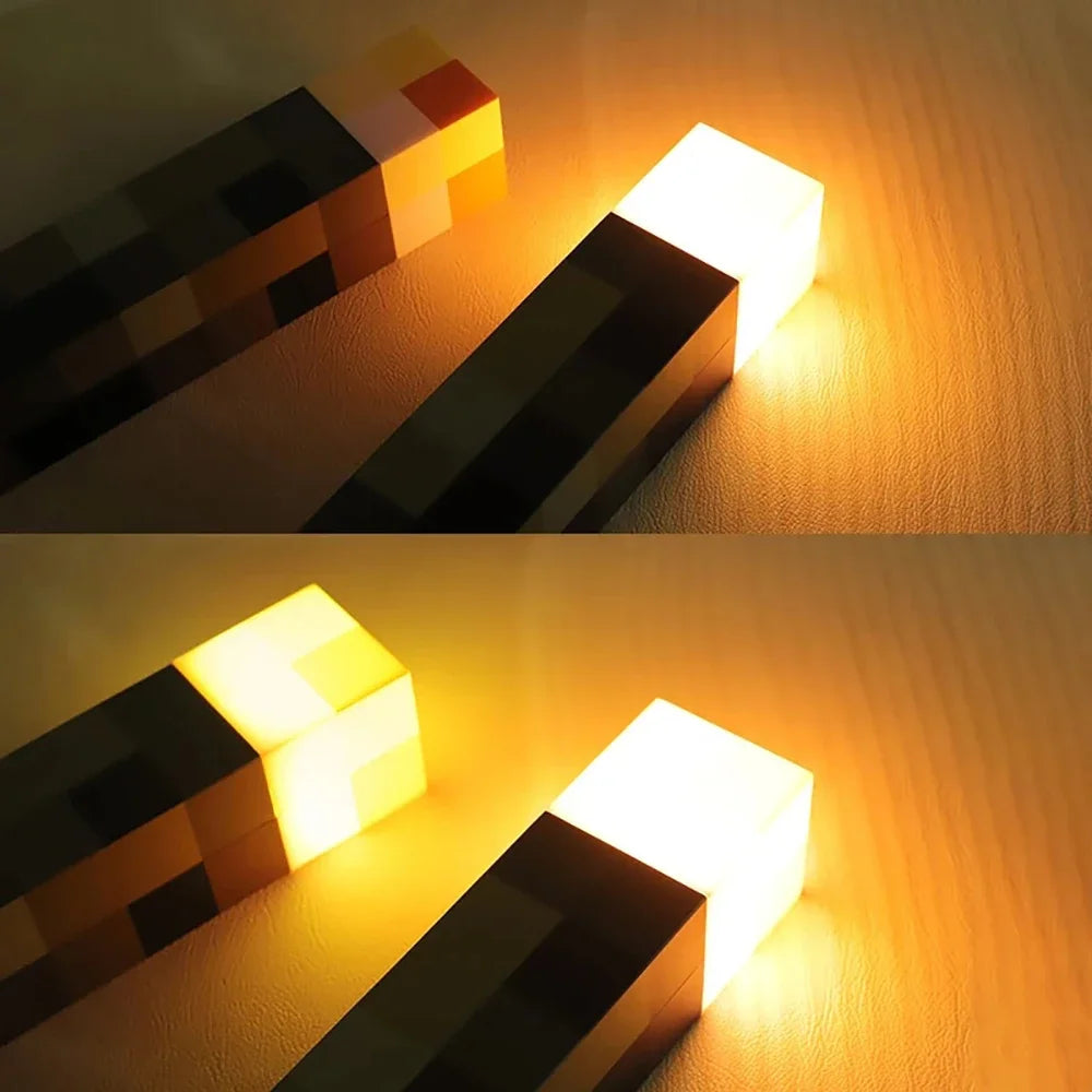 Brownstone Torch LED Night Light – USB Rechargeable Table Lamp for Game Room, Kids, and Festival Decor Gifts