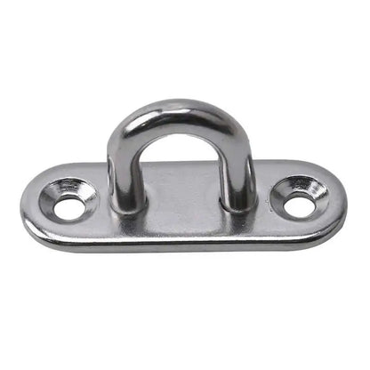 304 Marine Grade Stainless Steel Oval Eye Deck Buckle Staple Set – M5 M6 M8 Fasteners for Boat Shade Sail Mounting
