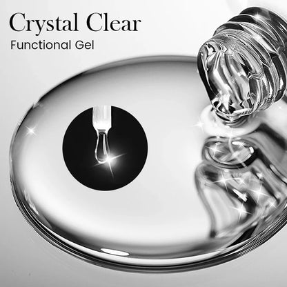 10ml Clear Builder Nail Gel – Strengthening Extension Gel & Base Coat in a Bottle, Soak-Off UV/LED Polish